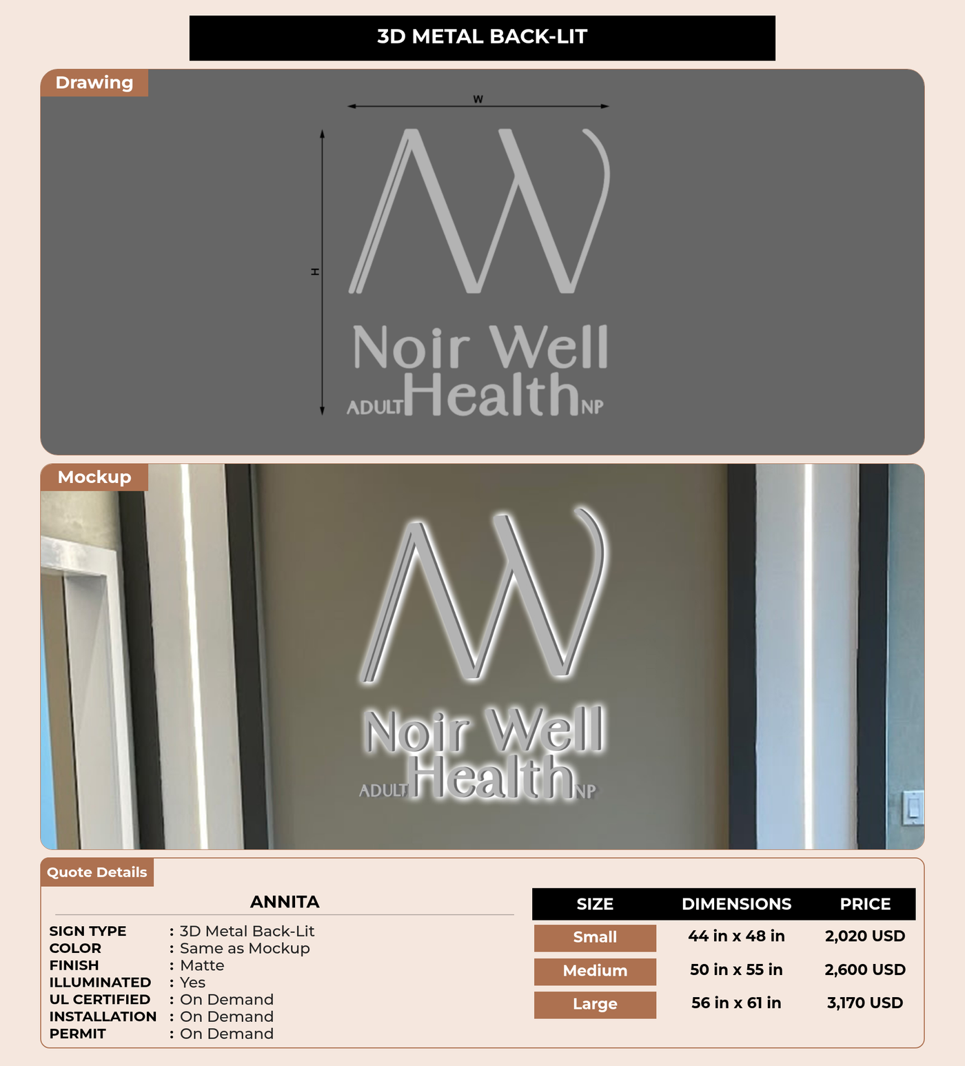 CUSTOM MOCKUP SIGN FOR Annita