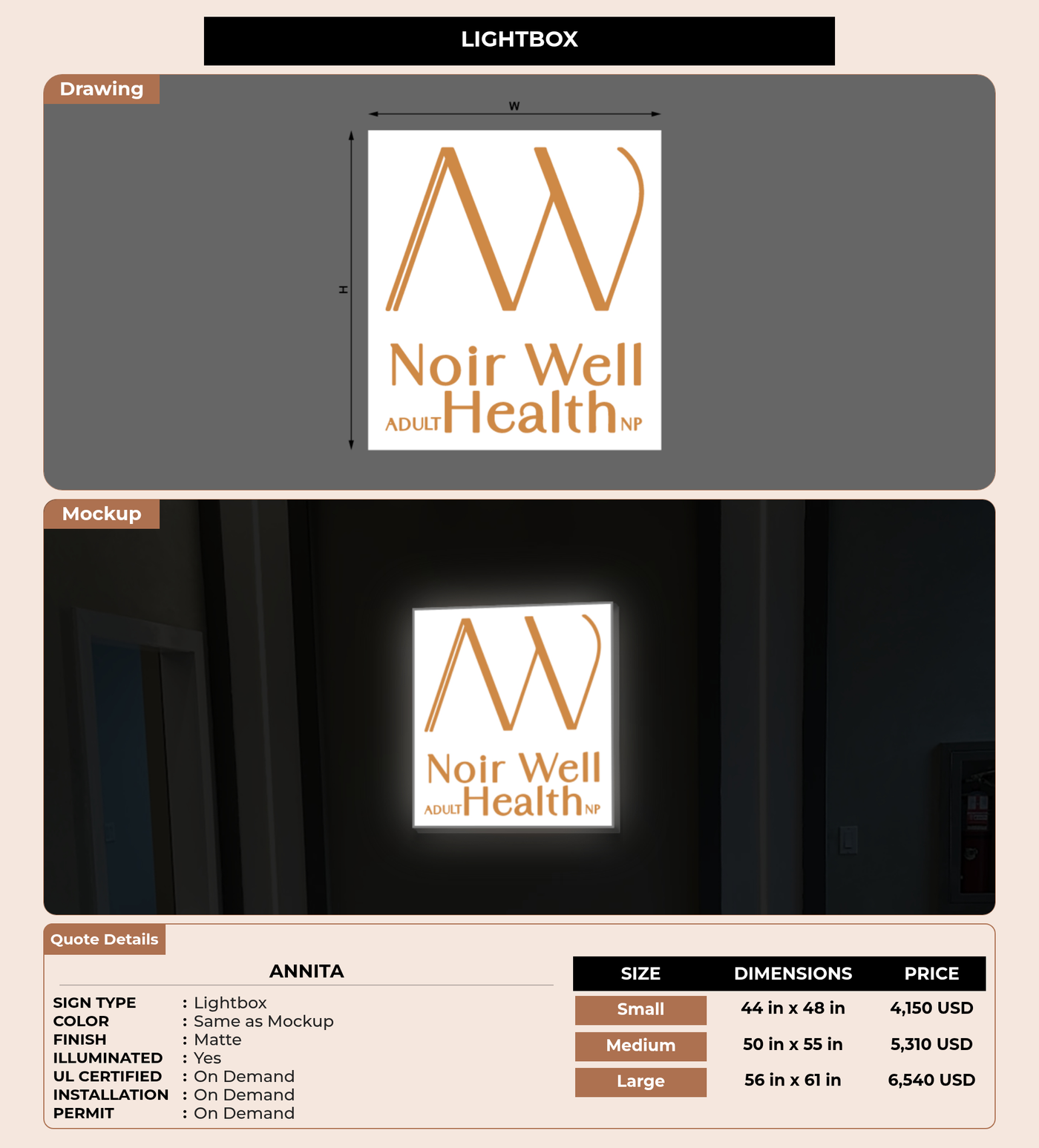 CUSTOM MOCKUP SIGN FOR Annita