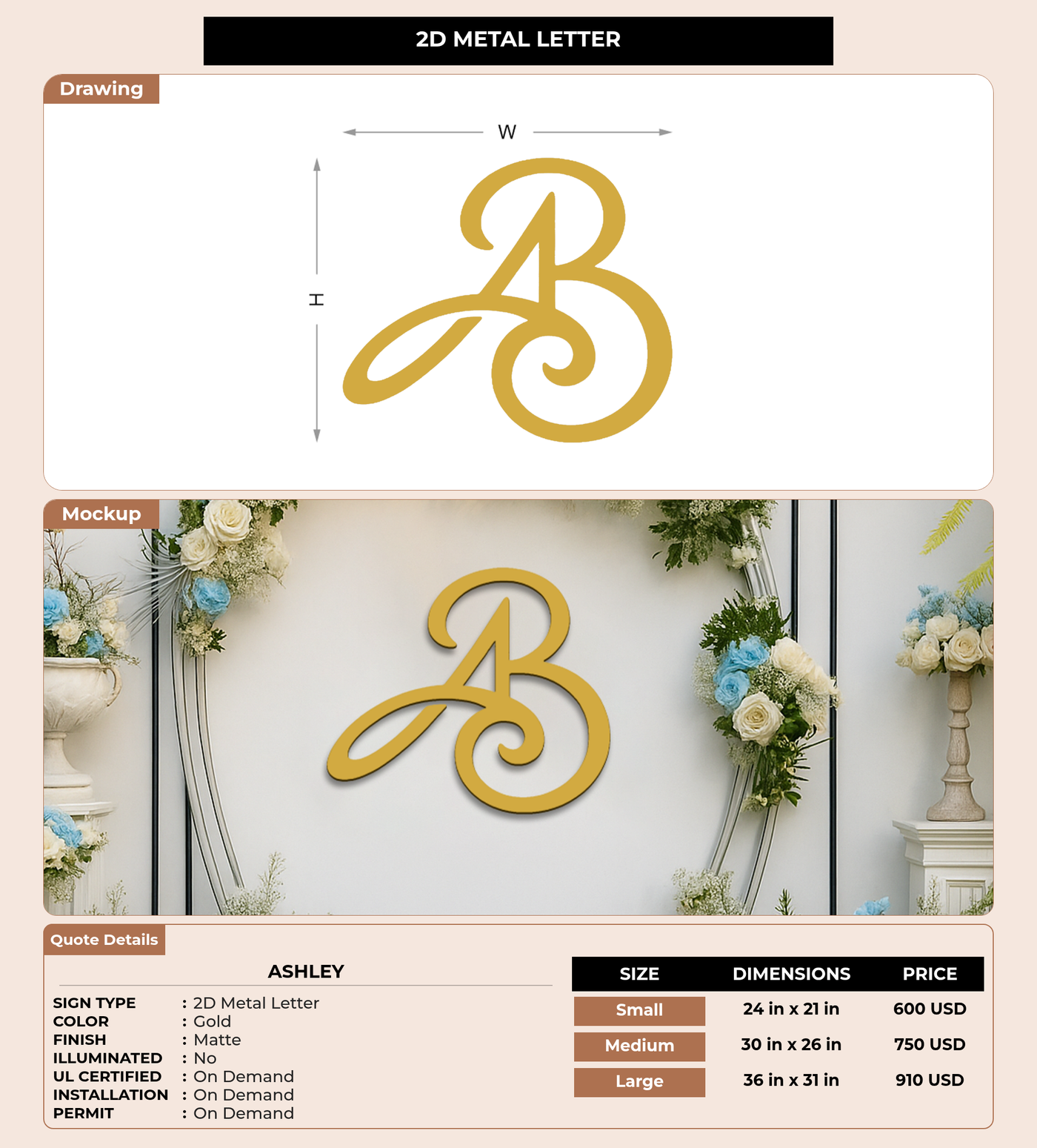 CUSTOM MOCKUP SIGN FOR Ashley