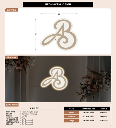 CUSTOM MOCKUP SIGN FOR Ashley