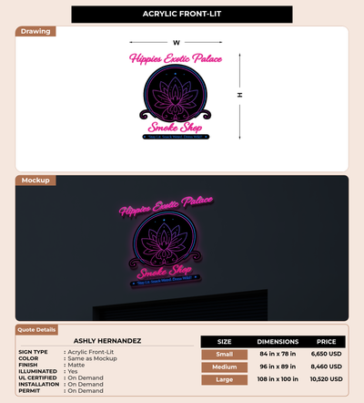 CUSTOM MOCKUP SIGN FOR Ashly Hernandez