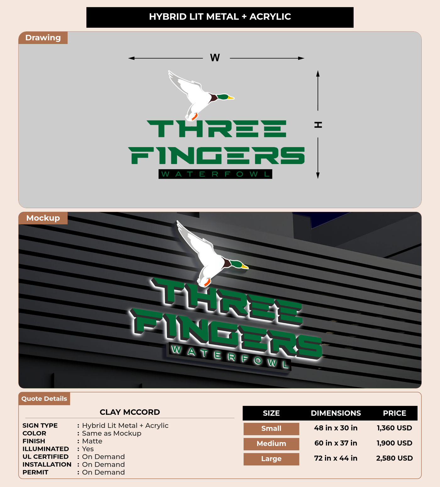 CUSTOM MOCKUP SIGN FOR Clay McCord