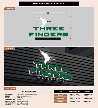 CUSTOM MOCKUP SIGN FOR Clay McCord