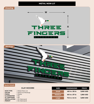 CUSTOM MOCKUP SIGN FOR Clay McCord