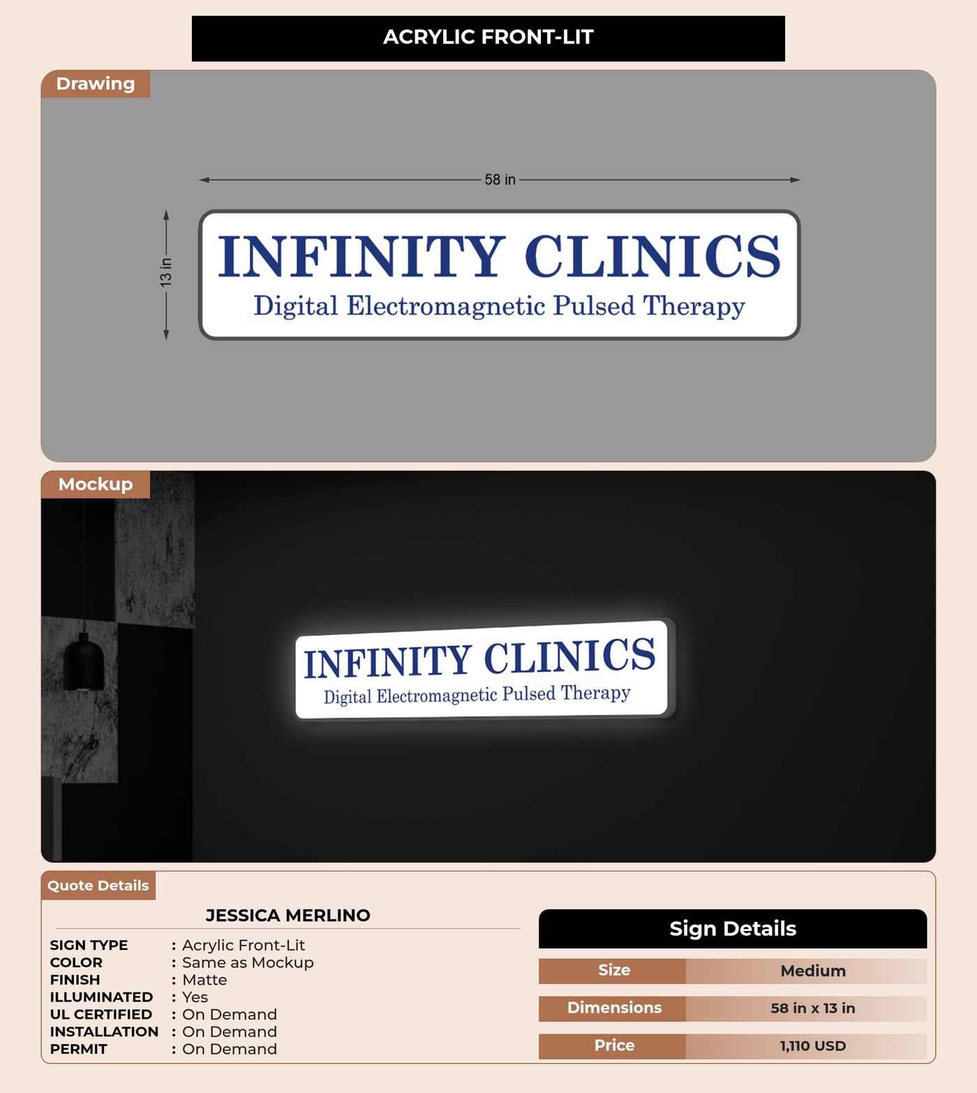 CUSTOM MOCKUP SIGN FOR Jessica Merlino