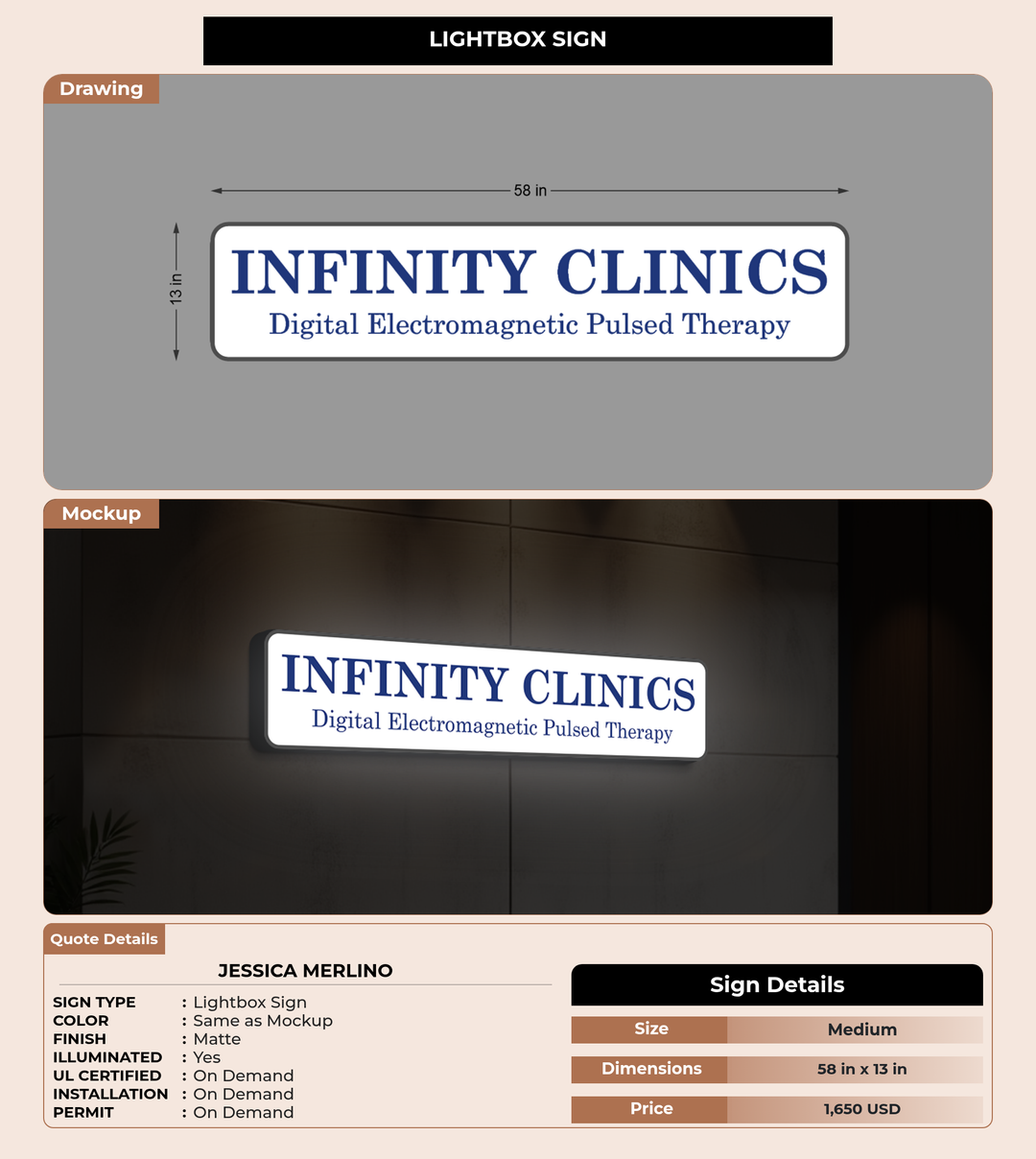 CUSTOM MOCKUP SIGN FOR Jessica Merlino