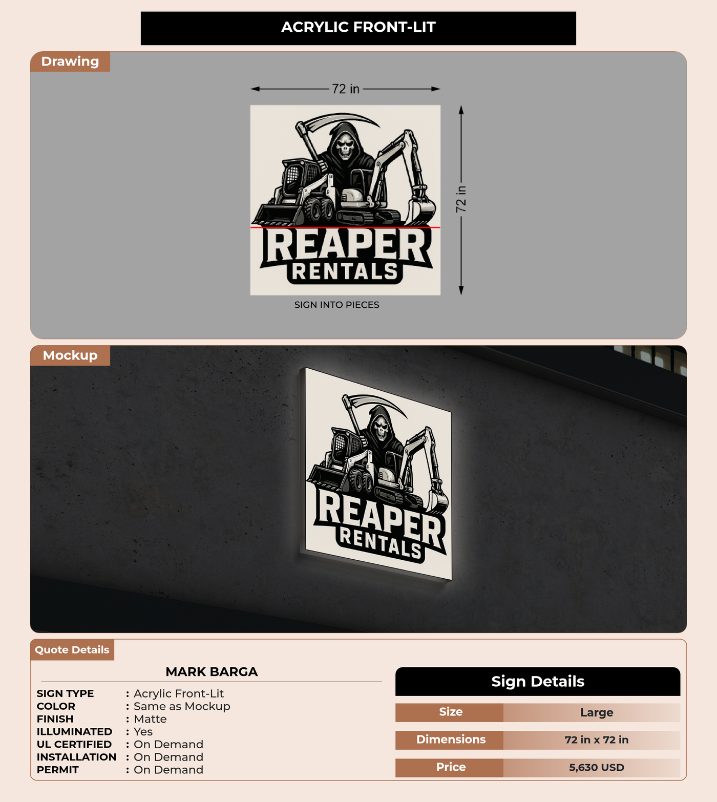 CUSTOM MOCKUP SIGN FOR Mark Barga