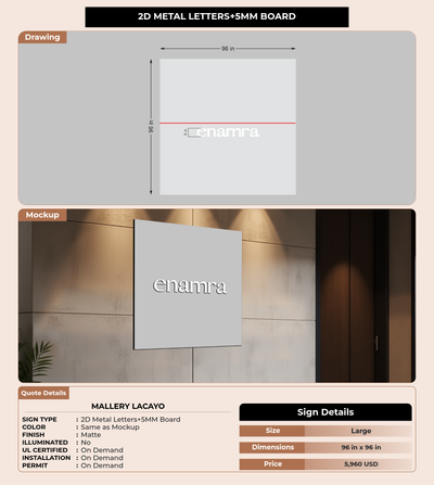 CUSTOM MOCKUP SIGN FOR Mallery Lacayo