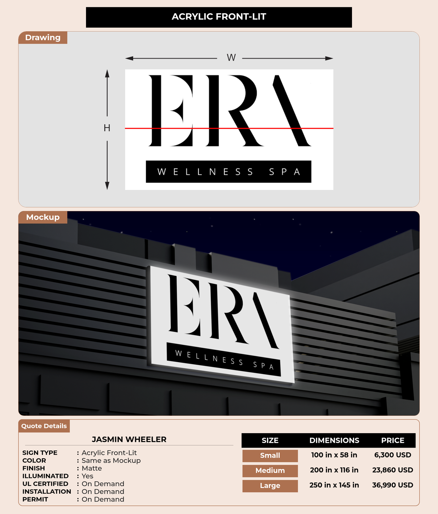 CUSTOM MOCKUP SIGN FOR Jasmin Wheeler