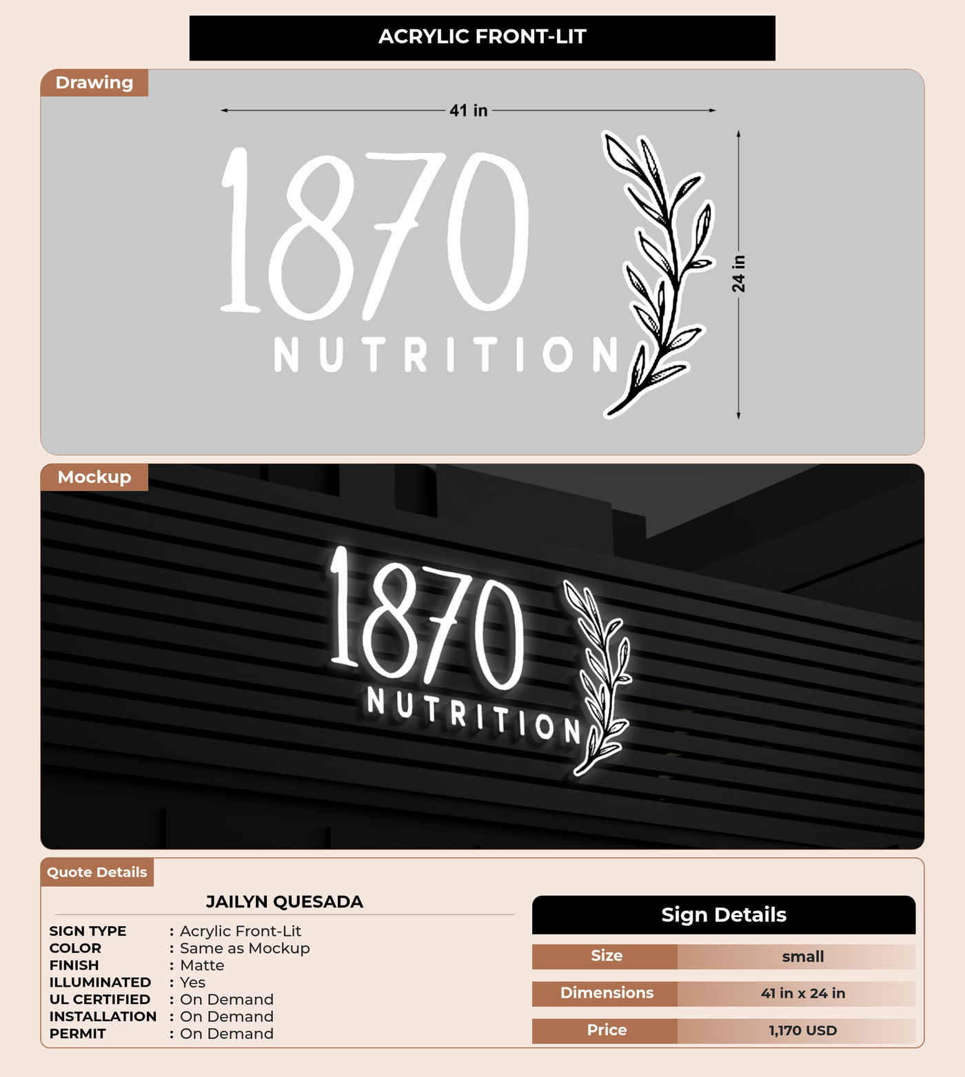 CUSTOM MOCKUP SIGN FOR Jailyn Quesada