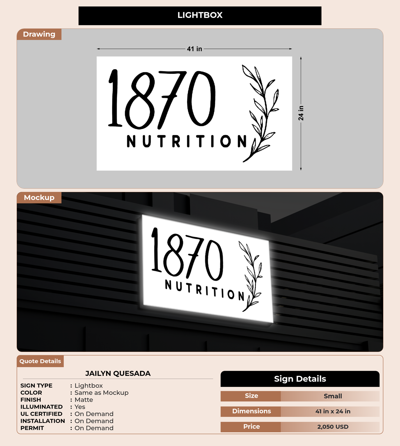 CUSTOM MOCKUP SIGN FOR Jailyn Quesada