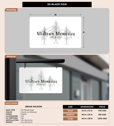 CUSTOM MOCKUP SIGN FOR Brian Wildon