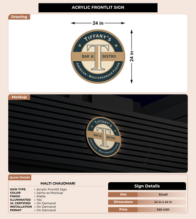 CUSTOM MOCKUP SIGN FOR Malti Chaudhari