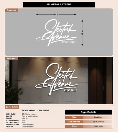 CUSTOM MOCKUP SIGN FOR TREYZONTINO L FULLIERE