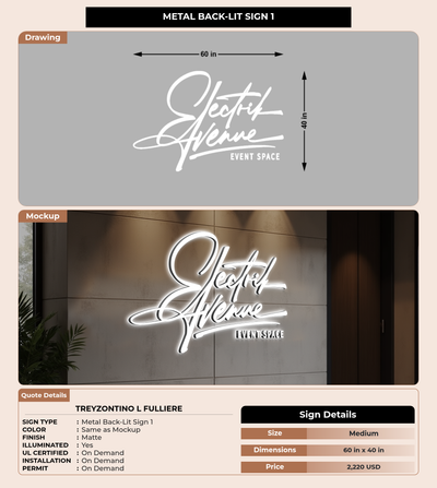 CUSTOM MOCKUP SIGN FOR TREYZONTINO L FULLIERE