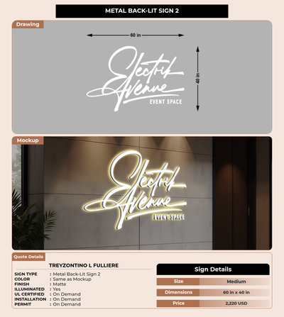 CUSTOM MOCKUP SIGN FOR TREYZONTINO L FULLIERE