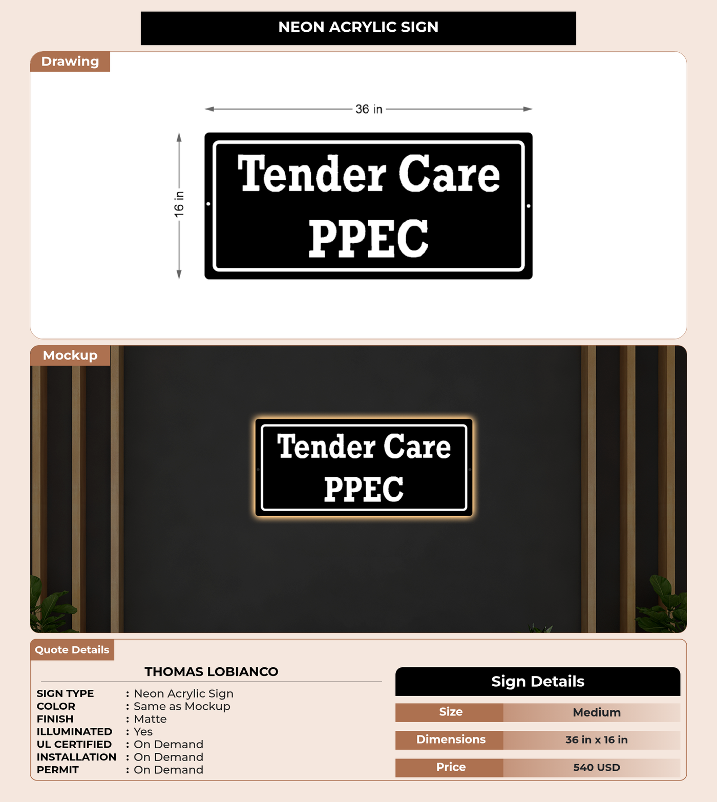 CUSTOM MOCKUP SIGN FOR Thomas LoBianco