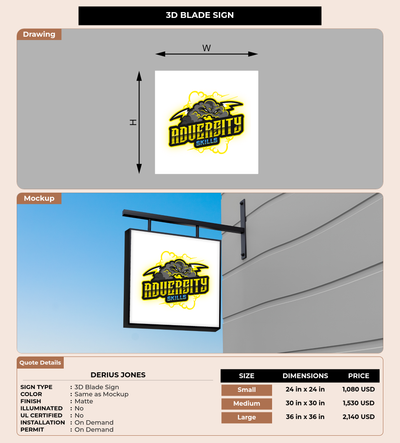 CUSTOM MOCKUP SIGN FOR Derius jones