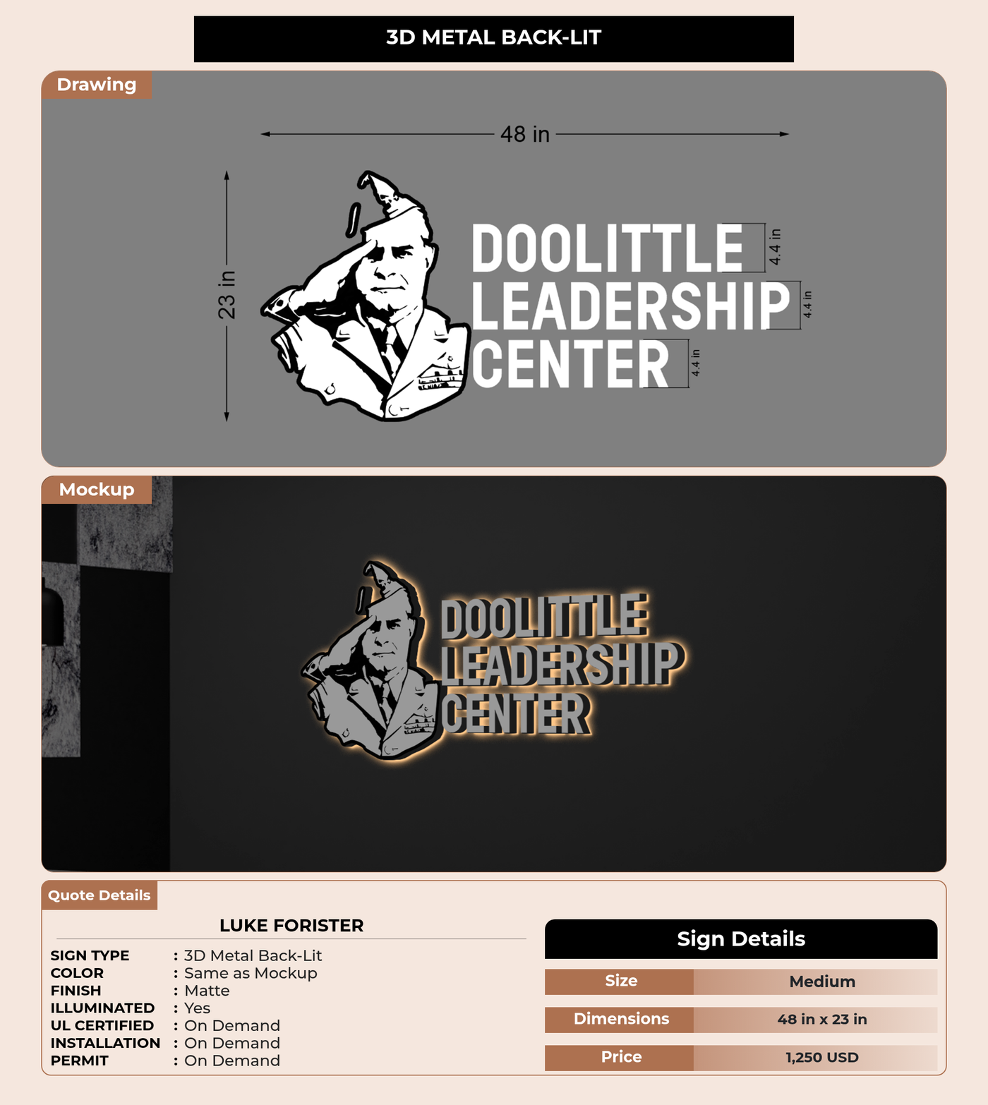 CUSTOM MOCKUP SIGN FOR Luke Forister