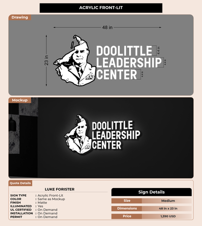 CUSTOM MOCKUP SIGN FOR Luke Forister