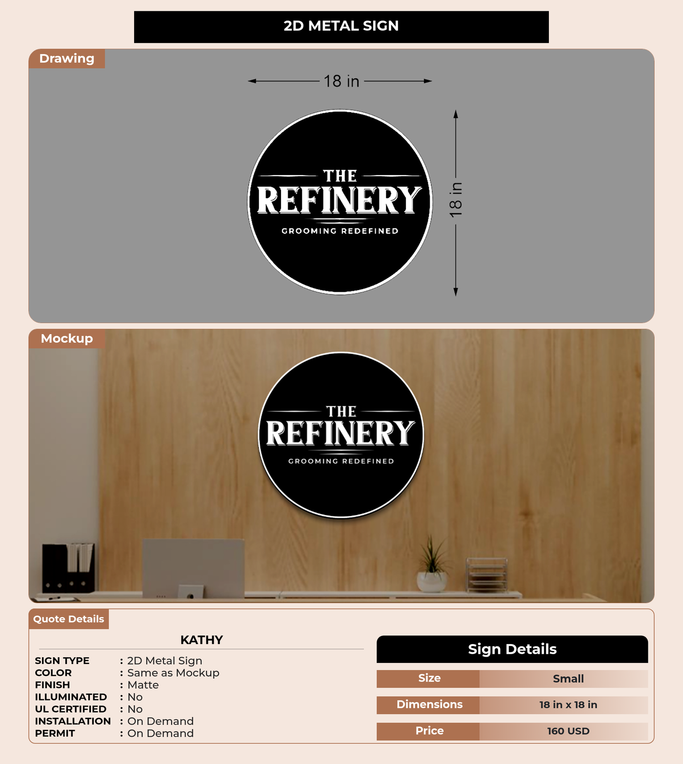 CUSTOM MOCKUP SIGN FOR kathy