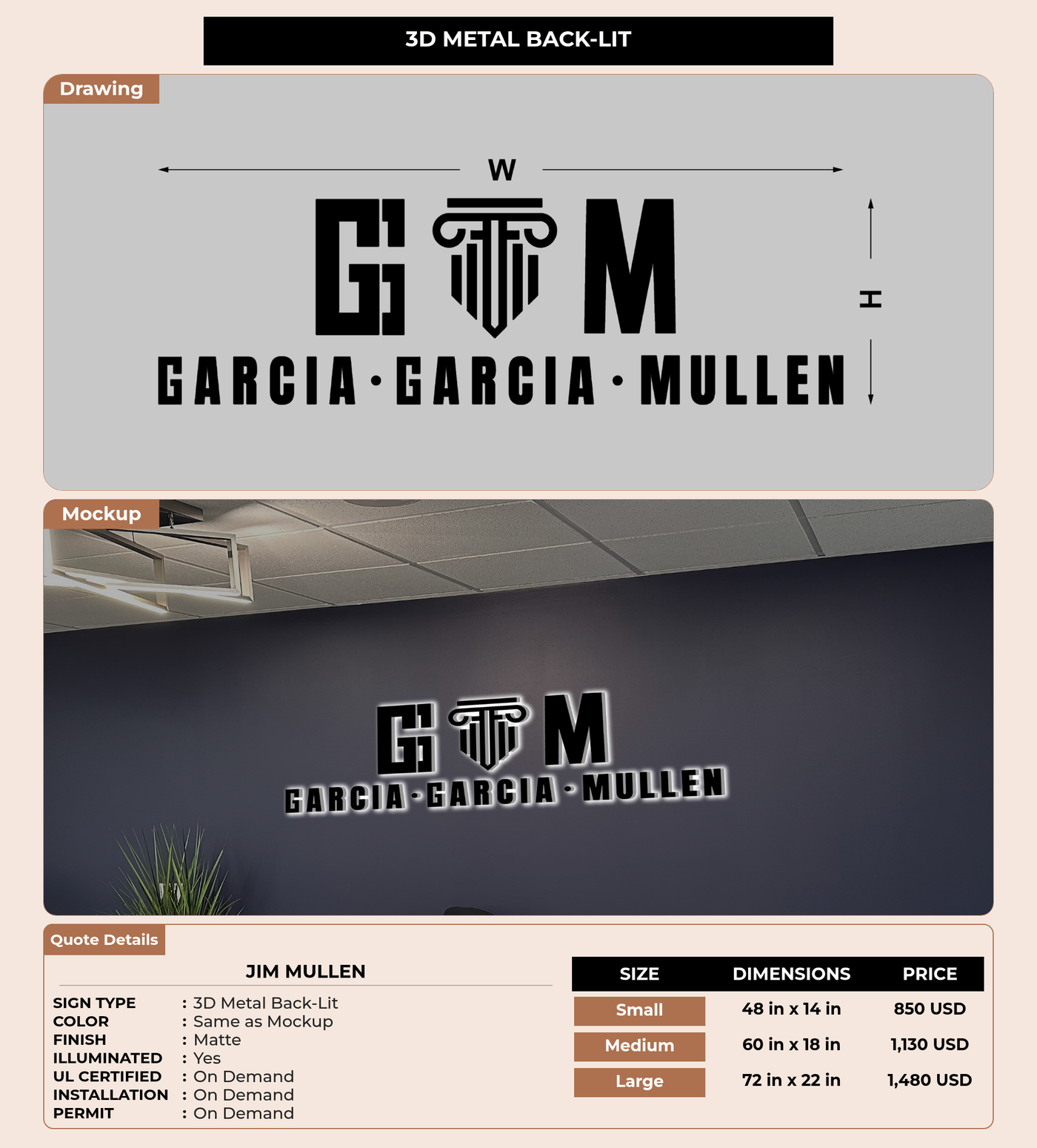CUSTOM MOCKUP SIGN FOR Jim Mullen