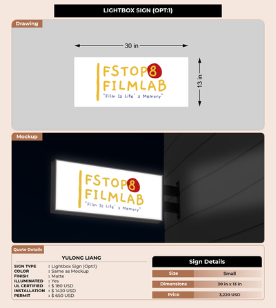 CUSTOM MOCKUP SIGN FOR Yulong Liang