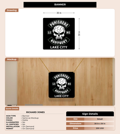 CUSTOM MOCKUP SIGN FOR Richard Jones