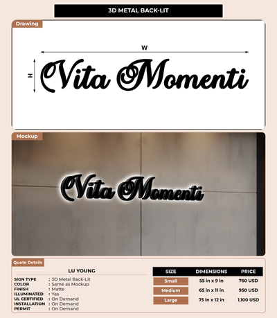 CUSTOM MOCKUP SIGN FOR Lu Young