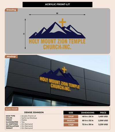 CUSTOM MOCKUP SIGN FOR Denise Johnson