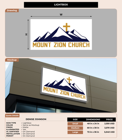 CUSTOM MOCKUP SIGN FOR Denise Johnson