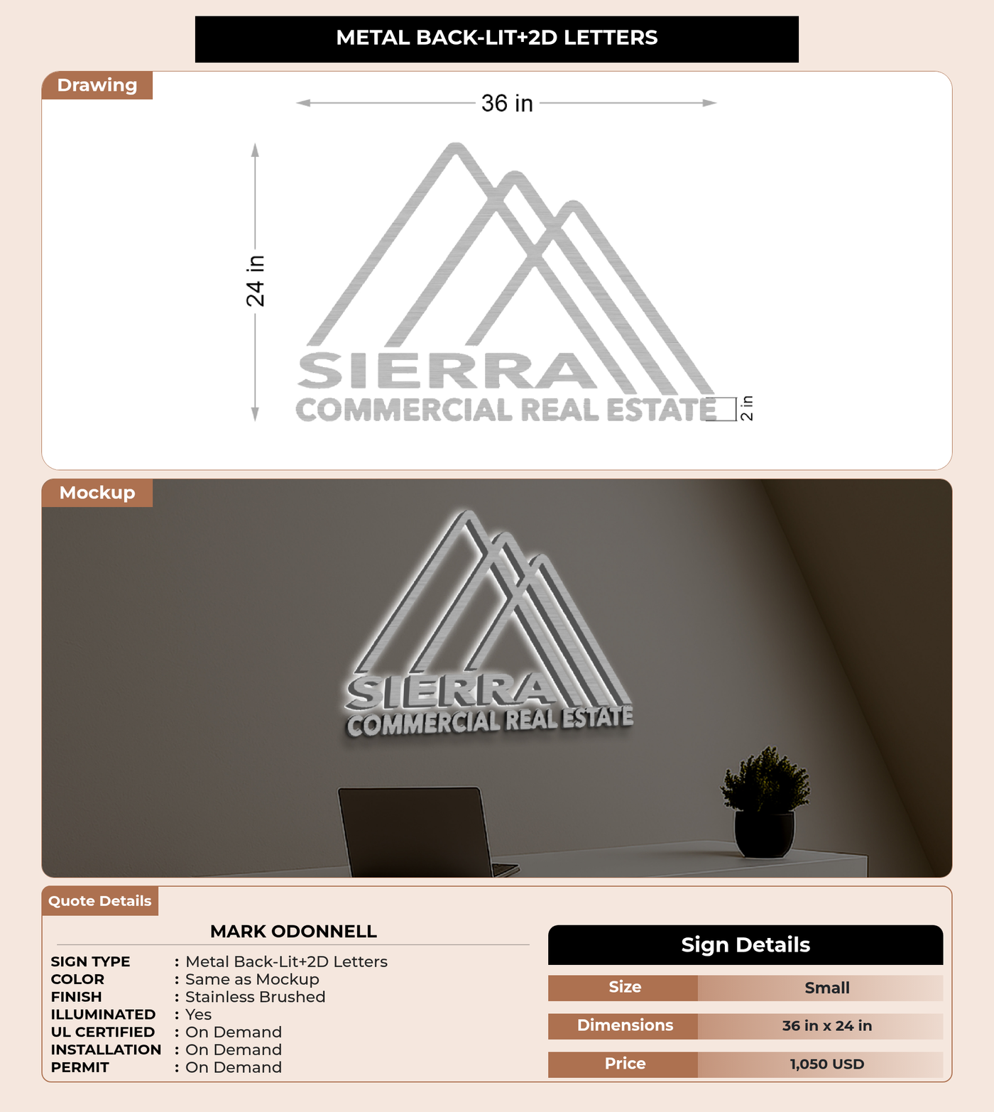 CUSTOM MOCKUP SIGN FOR mark odonnell