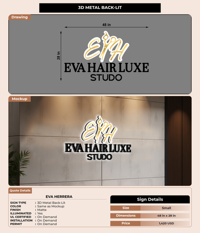 CUSTOM MOCKUP SIGN FOR Eva Herrera