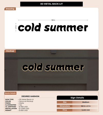 CUSTOM MOCKUP SIGN FOR Desiree Harmon