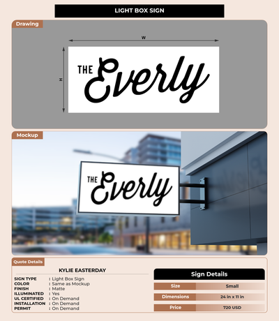 CUSTOM MOCKUP SIGN FOR Kylie Easterday