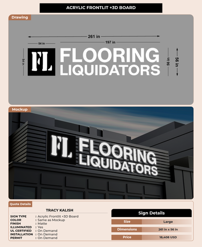 CUSTOM MOCKUP SIGN FOR tracy kalish