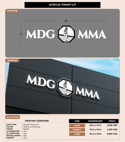 CUSTOM MOCKUP SIGN FOR Kristina Sizemore