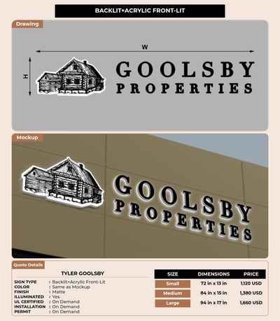 CUSTOM MOCKUP SIGN FOR Tyler Goolsby