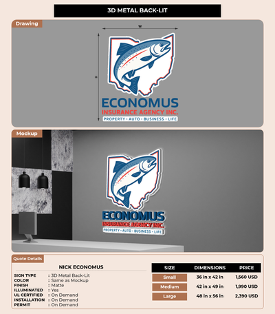 CUSTOM MOCKUP SIGN FOR Nick Economus