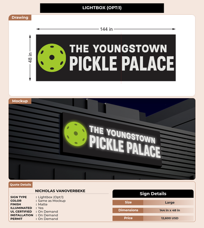 CUSTOM MOCKUP SIGN FOR Nicholas Vanoverbeke