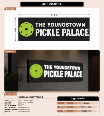 CUSTOM MOCKUP SIGN FOR Nicholas Vanoverbeke