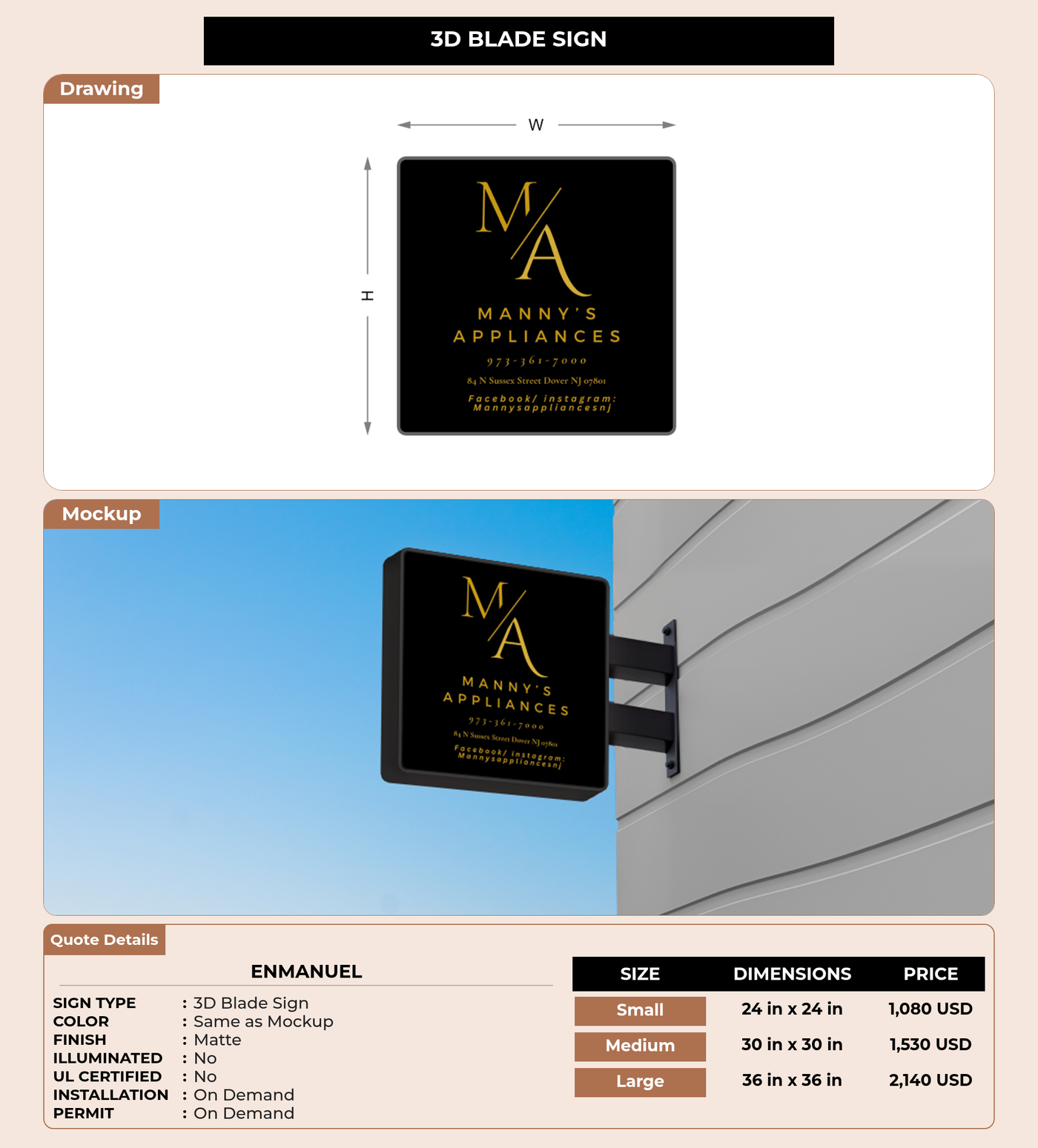 CUSTOM MOCKUP SIGN FOR Enmanuel