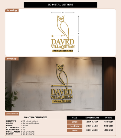 CUSTOM MOCKUP SIGN FOR Dahyan Cifuentes