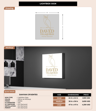 CUSTOM MOCKUP SIGN FOR Dahyan Cifuentes