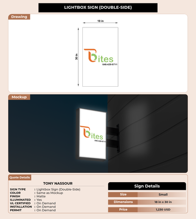 CUSTOM MOCKUP SIGN FOR Tony Nassour