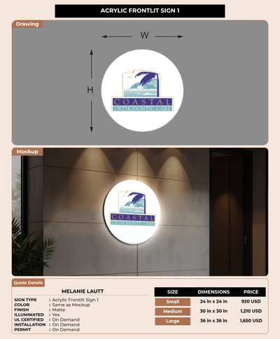 CUSTOM MOCKUP SIGN FOR Melanie Lautt