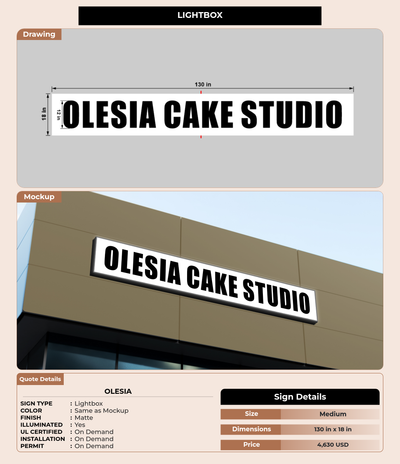 CUSTOM MOCKUP SIGN FOR Olesia