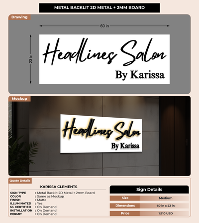 CUSTOM MOCKUP SIGN FOR Karissa Clements