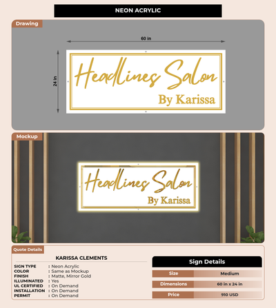 CUSTOM MOCKUP SIGN FOR Karissa Clements