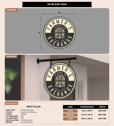 CUSTOM MOCKUP SIGN FOR Brett Blair